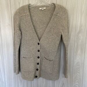 Madewell 100% Merino Wool Cardigan, oatmeal/cream, like new!